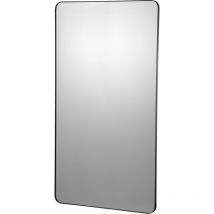 Mophorn - Miroir de maquillage mural, 0,15' d'épaisseur, miroir 30' x 55'. Avec cadre en alliage d'aluminium et film antidéflagrant. Support en forme
