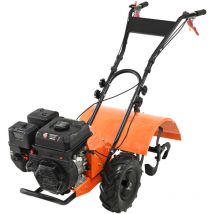 Mophorn - Motoculteur à essence, 212CC 4 temps, 4 dents arrière réglables en acier, jardin et champ, 110V, travail du sol