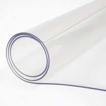 Mophorn - Nappe en plastique 42 x 72 pouces, protection transparente de 1,5 mm d'épaisseur, tapis rectangulaire imperméable pour bureau, commode,