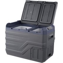 Mophorn - Nevera de Compresión Portátil 32 l Mini Nevera para Coche de Doble Zona Temperatura Ajustable de -20 °c a 20 °c Nevera Portátil 12/24 v cc