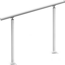 Mophorn - Outdoor Stair Handrail, 3ft, 34-Inch Adjustable White Aluminum Railing, 0-60° Stair Railing for Garden, Outdoor Steps, Durable and Stylish
