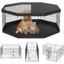 Mophorn - vevor Parc pour Chien 61 cm Enclos Lapin Chat Chiot avec Couverture Superieure et Tapis Cloture pour Petits et Moyens Animaux de Compagnie