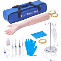 Mophorn Phlebotomy Practice Kit, IV Venipuncture Intravenous Training Kit, High Simulation IV Practice Arm Kit with Carrying Bag, Practice and