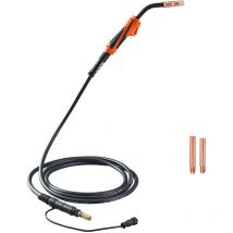 Mophorn Pistolet de soudage MIG 250 A, câble de 15 pieds, compatible avec Lincoln Power MIG 200, 215, 216, 255, Wire-Matic 255, pour fils de soudage