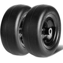 Mophorn - vevor Pneus de Tondeuse a Gazon avec Jante 2PCs, Pneus de Tracteur sans Chambre a Air 278x100-177 mm, Pneus en pu sans Crevaison, Moyeu