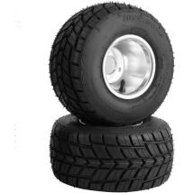 Mophorn - vevor Roue de Karting Antiderapant, Pneu Avant en Caoutchouc 2PCs 25,4x11,4-12,7 cm, Modele de Boulon deAjustement de Jante de Moyeu 58