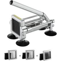 Mophorn - Pommes-Frites-Schneider, mit Kartoffelschneider mit 1/2', 3/8' und 1/4' Edelstahlklingen, manueller Kartoffelschneider und Zerkleinerer mit