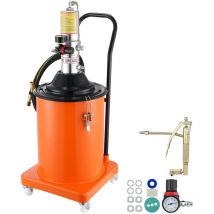 Mophorn Pompe à graisse , 5 gallons 20 L. Fonctionnement pneumatique avec tuyau de 13 pieds et pistolet à graisse. Pompe à graisse pneumatique avec
