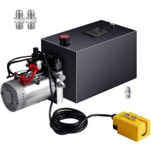 Pompe hydraulique 15 pintes, unité d'alimentation à double effet, 0,91 gpm, pression maximale de 3200 psi, pompe hydraulique dc 12 v pour remorque à