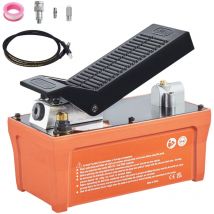 Mophorn Pompe hydraulique à air , 10 000 PSI, réservoir de 1/2 gal, sortie NPT de 3/8 po, entrée NPT de 1/4 po, tuyau de 6,6 pi, commande au pied