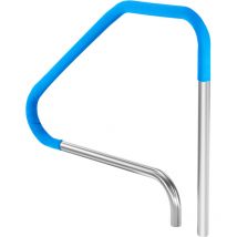 Mophorn - Pool Handrail - 46 x 37 inch, Stainless Steel, Rust-Proof, Safe for Indoor/Outdoor Pools, with Blue Grip Cover & Accessories