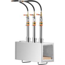 Mophorn Portable Propane Forge, 3-Burner, 2600°F for Tool & Knife Making, Large Square Stainless Steel Gas Forge for Metal Forging, Professional