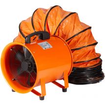 Mophorn - Portable Ventilator, 406.4mm Heavy Duty Zylinder Ventilator, 900W Abluftgebläse mit 10m Schlauch, 5175CFM Industriegebläse für Staub und