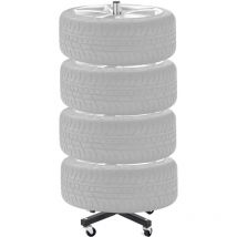 Mophorn - Portapacchi a 4 ruote con ruote, supporto per pneumatici in acciaio resistente, supporto per pneumatici mobile, capacità 220 libbre, adatto