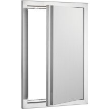 Mophorn - Porte d'accès pour barbecue , porte de cuisine extérieure simple 432 x 610 mm. Conception encastrée en acier inoxydable. Porte murale