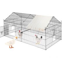 Mophorn - Poulailler 87'x41,7'x41', enclos pour lapins, housse imperméable, intérieur/extérieur, cour/ferme, cage en métal, petits animaux, canard,