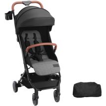 Poussette standard pour bébé , poussette pour tout-petit avec dossier réglable à 95°-175° et repose-pieds réglable à 0/90° et pliage en un clic.