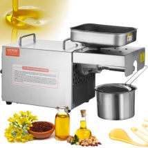 Vevor Pressa per Olio Elettrica, Estrattore per Olio in Acciaio Inossidabile da 700 w, Temperatura Costante 140 °C, Macchina per Estrazione dellOlio