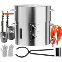 Mophorn - Propane Melting Furnace Kit, 16KG/35lbs, Dual Burner, for Metal Recycling