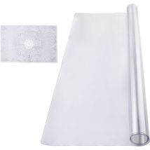 Mophorn - Protector de escritorio de pvc transparente, 36 x 48 pulgadas, 1,5 mm de grosor, cubierta de mesa rectangular, resistente al agua y fácil