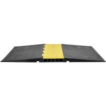 Mophorn - Rampe de protection de câble en caoutchouc, 5 canaux, capacité de 22 000 lb/essieu, couvercle de fil robuste, rampe de cordon de tuyau pour