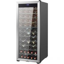 Mophorn - Refroidisseur à vin de 80 bouteilles, contrôle de température à deux zones, réfrigérateur autonome avec circulation d'air et porte en verre