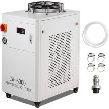 Mophorn - Refroidisseur d'eau industriel CW6000, système de refroidissement par compresseur 1500 w, réservoir 15 l, débit 65 L/min, machine de