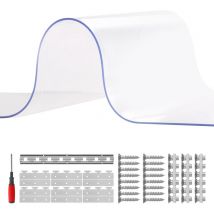 Rideau à lanières , 213,4 cm de hauteur x 96,5 cm de largeur, 2,2 cm d'épaisseur, 6 rideaux de porte à lanières en pvc transparent, pour