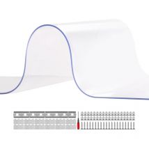 Rideau à lanières, 243,8 cm de hauteur x 182,9 cm de largeur, 2,2 cm d'épaisseur. 12 rideaux de porte à lanières en pvc transparent pour