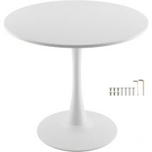 Mophorn - Round Dining Table, 31.5 in Wooden Table for 2-4 People, Modern Circular Furniture with Pedestal Base, Ideal for Home, Kitchen, Living