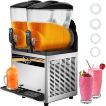 Slush Machine a boissons glacees reservoir 2x15L Machine a Margarita commerciale 1000W fabricant de boissons en acier inoxydable - Mophorn