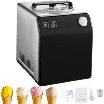 Mophorn Sorbetière automatique 2QT, compresseur intégré, 4 modes, machine à sorbet et gelato en acier inoxydable, affichage numérique, sans