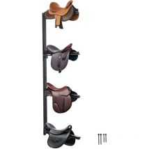 Mophorn - soutien de selle mural, 24 x 7 x 52 pouces, soutien de rangement de selle de cheval à quatre niveaux, soutien de selle équestre western et