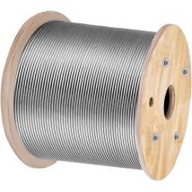 Mophorn - Stainless Steel Cable 3/16'x 1000ft, T316 Marine Grade Deck Cable Railing, 1x19 Strands Braided Aircraft Cable for diy Porch Fence String