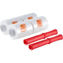 Stretchfolie 5' x 1000ft, 4er-Pack, 80 Gauge Industriestärke, transparente, langlebige Schrumpffolienrolle, strapazierfähig mit Griffen zum Verpacken