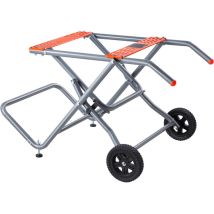 Mophorn - Support de scie circulaire portable, capacité de charge de 158 kg, table pliable et roulante avec roues en caoutchouc de 20 cm,