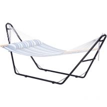 Supporto per Amaca Universale per 2 Persone, Supporto per Amaca Regolabile Resistente Capacita 249 kg, Adatto per Amache 2,4-4,1 m con Catena,
