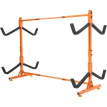 Mophorn - Supporto per kayak autoportante in acciaio resistente regolabile, 220 libbre max, supporto per 4 kayak, braccioli imbottiti, garage interno