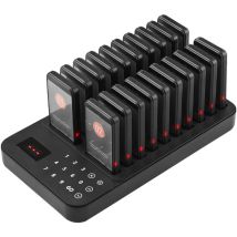 Mophorn - Système de téléavertisseur pour restaurant, signal de file d'attente sans fil longue portée de 400 m. Avertisseurs d'appel des clients avec