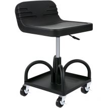 Mophorn Tabouret de garage roulant, capacité de 300 lb, hauteur réglable de 15,7 à 20,5 po, siège de mécanicien avec roulettes pivotantes à 360°,