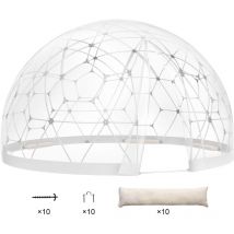 Tente à Bulles en Forme de Dôme, Housse en pvc de 9,5 Pieds, Abri de Camping Géodésique Extérieur, Igloo de Jardin Transparent Résistant aux