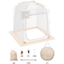 Mophorn - Sportzelt für 1 Person – Wetterfestes Sofort-Pop-Up-Zelt, Outdoor-Luftpolsterzelt mit klarer Sicht, Überdach für Fußball, Football,