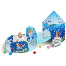 Mophorn - vevor Tente tunnel de jeu 3 en 1 enfants, panier de basket, maison de jeu pop-up interieure/exterieure sac de transport sangles de serrage,