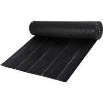 Mophorn - Tissu de protection contre les mauvaises herbes , 5 x 250 pi, 5 oz, couvre-sol tissé robuste, matériau pp durable, installation facile,