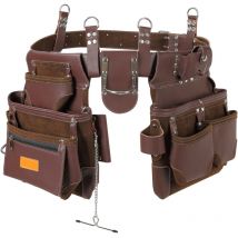 Mophorn - Tool Belt, 22 Pockets, Adjustable 29' to 54', Premium pu Heavy Duty Tool Pouch Bag for Electricians, Carpenters, Handymen, and Woodworkers,