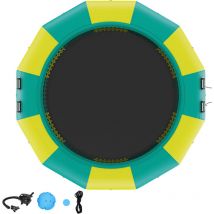 Mophorn - Trampoline aquatique gonflable de 12 pieds, plate-forme de natation, jouet de rebond pour piscine et lac, divertissement flottant en plein