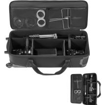 Mophorn - Trolley für Studioausrüstung, 46,46 x 14,57 x 11,81 Zoll, Kameratasche mit Rollen, Riemen, gepolstertem Fach, für Lichtstative, Stative,