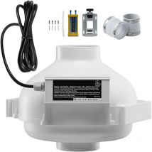 Mophorn - Trousse d'installation de ventilateur de radon de 4 à 3,5 pouces - Trousse de système de ventilateur d'atténuation du radon silencieux de