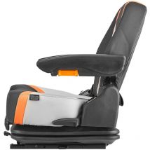 Mophorn - Universal-Gabelstaplersitz, gefederter Traktorsitz mit verstellbarer Rückenlehne, Armlehne und Sicherheitsgurt. Sicherer,