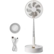 Mophorn - Ventilateur sur pied oscillant pliable de 8 pouces avec télécommande, ventilateur de bureau silencieux réglable à 4 vitesses, ventilateur